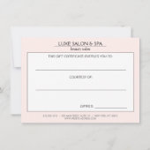 Art Nouveau Peacocks Logo Rose Gold/Pink Geschenkk (Rückseite)