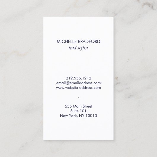 Art Nouveau Peacocks Monogram Logo Gold/Navy Visitenkarte (Rückseite)