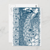 Art Nouveau Peacocks Postkarte (Vorne/Hinten)