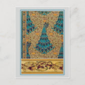 Art Nouveau Peacocks Postkarte (Vorderseite)
