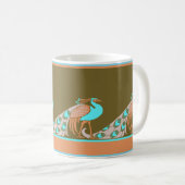Art Nouveau Peacocks Tasse (VorderseiteRechts)