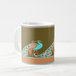 Art Nouveau Peacocks Tasse