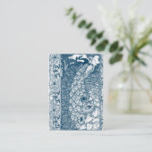 Art Nouveau Peacocks Visitenkarte (Stehend Vorderseite)