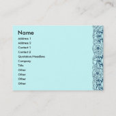 Art Nouveau Peacocks Visitenkarte (Rückseite)