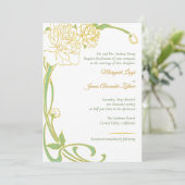 Art Nouveau Peak Einladung (Stehend Vorderseite)