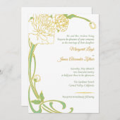 Art Nouveau Peak Einladung (Vorne/Hinten)