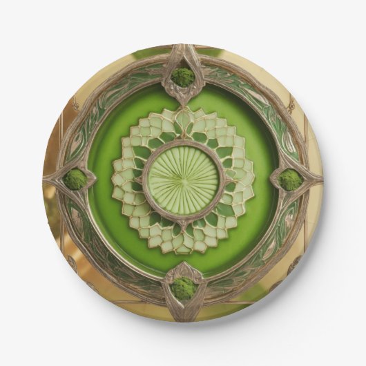 Art Nouveau Pendant Paper Plate Pappteller (Vorderseite)