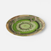 Art Nouveau Pendant Paper Plate Pappteller (Schrägansicht)