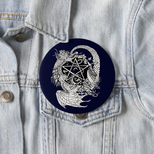 Art Nouveau Pentagramm Dragon~button Button (Beispiel)