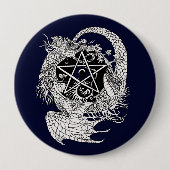 Art Nouveau Pentagramm Dragon~button Button (Vorderseite)