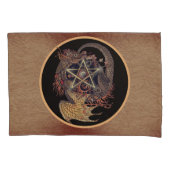 Art Nouveau Pentagramm Dragon Kissenbezug (Vorderseite)