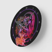 Art Nouveau Pentagramm Dragon Runde Wanduhr (Winkel)