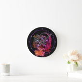 Art Nouveau Pentagramm Dragon Runde Wanduhr (Zuhause)