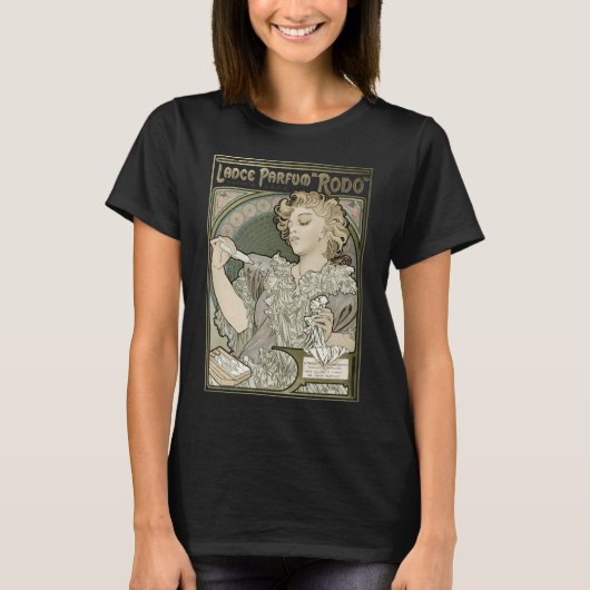 Art Nouveau Perfume Ad by Alphonse Mucha T-Shirt (Vorderseite)