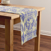 Art Nouveau Periwinkle & Ivory Tulip Table Runner Mittelgroßer Tischläufer (Beispiel)