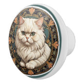 Art Nouveau Persian Cat Keramikknauf (Rechts)