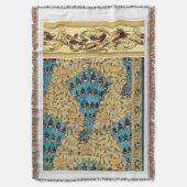 Art Nouveau Pfau textilen Deko verneuil blau Decke (Vorderseite Vertikal)