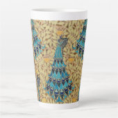 Art Nouveau Pfau textilen Deko verneuil blau Milchtasse (Vorderseite)