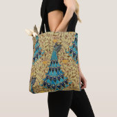 Art Nouveau Pfau textilen Deko verneuil blau Tasche (Von Nahem)