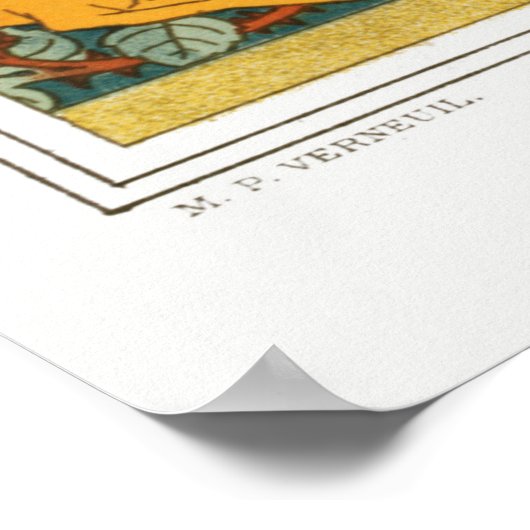 Art Nouveau Pfauenvieh grapevines verneuil Poster (Ecke)