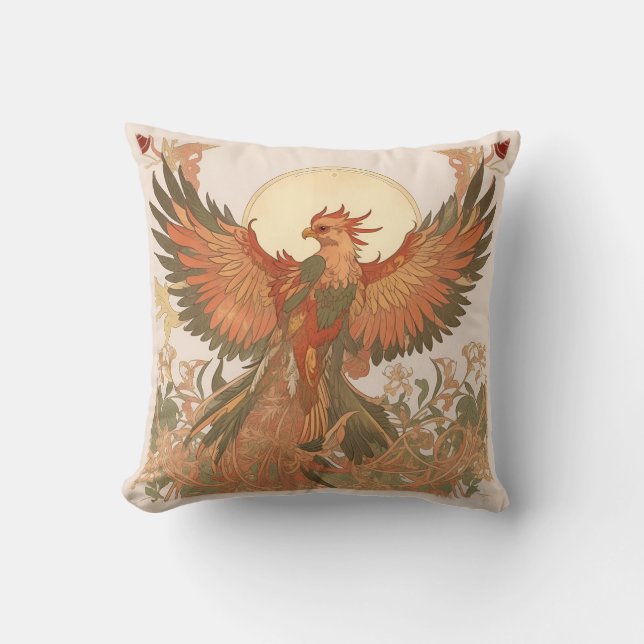 Art Nouveau - Phoenix Kissen (Vorderseite)