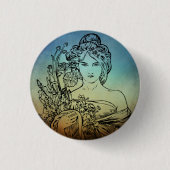 Art Nouveau Pinback Button (Vorderseite)