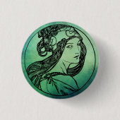 Art Nouveau Pinback Button (Vorderseite)