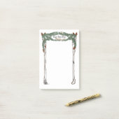 Art Nouveau Pine Cones Nature Theme Postit Post-it Klebezettel (Auf Schreibtisch)