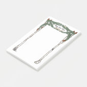 Art Nouveau Pine Cones Nature Theme Postit Post-it Klebezettel (angewinkelt)