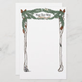 Art Nouveau Pine Cones Nature Themenbereich Briefpapier (Vorne/Hinten)