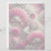 Art Nouveau Pink und Silver Fans (Vorderseite)
