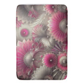 Art Nouveau Pink und Silver Fans Badematte (Vorderseite Vertikal)