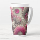 Art Nouveau Pink und Silver Fans Milchtasse (Rechte Ecke)