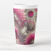 Art Nouveau Pink und Silver Fans Milchtasse (Vorderseite)