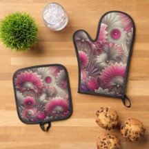 Art Nouveau Pink und Silver Fans