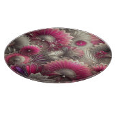 Art Nouveau Pink und Silver Fans Schneidebrett (Ecke)
