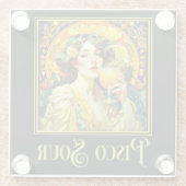 Art Nouveau Pisco Sour Glasuntersetzer (Rückseite)