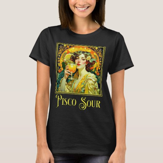 Art Nouveau Pisco Sour T-Shirt (Vorderseite)