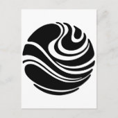 Art Nouveau Planet Swirl Motif Postkarte (Vorderseite)