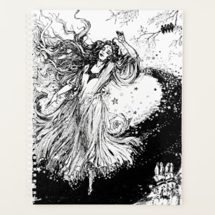 Art Nouveau Polychrome Oz Schwarz-Weiß Planer