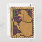 Art Nouveau Poodle Postkarte (Vorne/Hinten)