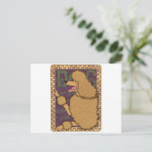 Art Nouveau Poodle Postkarte (Stehend Vorderseite)