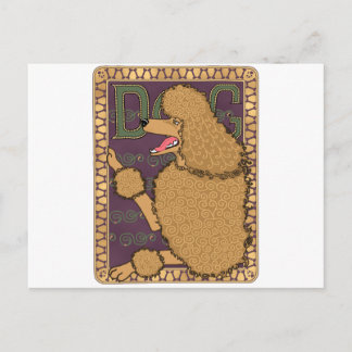 Art Nouveau Poodle Postkarte