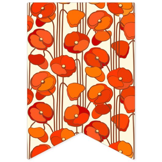 Art Nouveau Poppies Banner (Dritte Fahne)