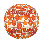 Art Nouveau Poppies Baseball (Rückseite)