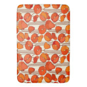 Art Nouveau Poppies Bath Mat Badematte (Vorderseite Vertikal)