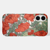 Art Nouveau Poppies Case-Mate iPhone Hülle (Rückseite (Horizontal))