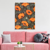 Art Nouveau Poppies Leinwanddruck (Insitu (Wohnzimmer))