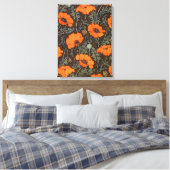 Art Nouveau Poppies Leinwanddruck (Insitu (Schlafzimmer))