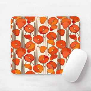 Art Nouveau Poppies Mousepad